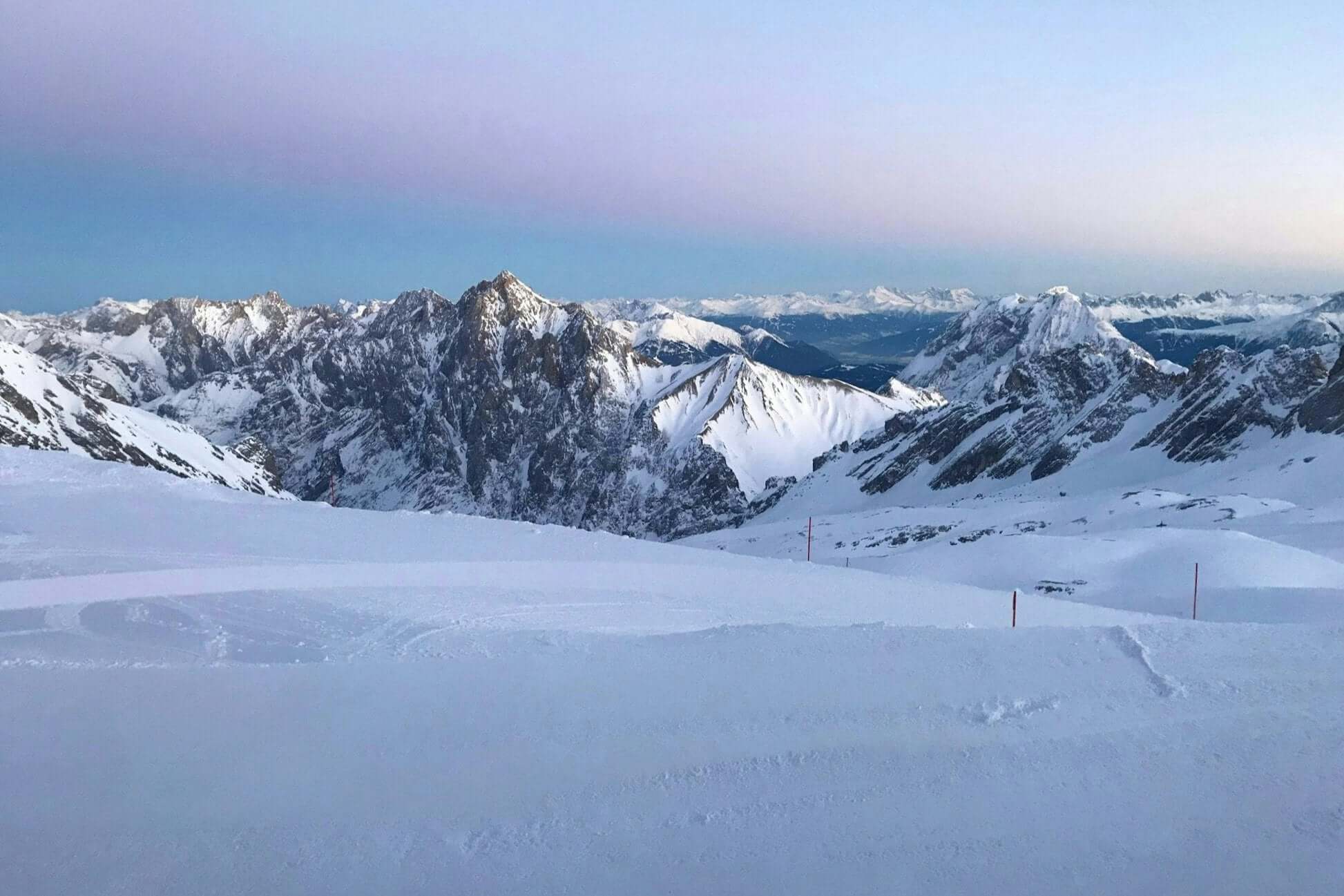 Snow-covered mountains in Bavaria, showcasing winter beauty for high school students and teen travel adventures.