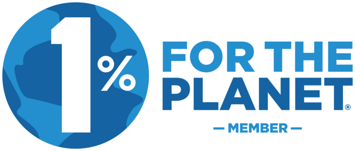 Logo for 1% for the Planet initiative to support environmental causes and sustainability efforts.